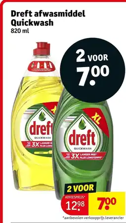 Kruidvat Dreft afwasmiddel Quickwash aanbieding