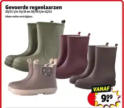 Kruidvat Gevoerde regenlaarzen aanbieding
