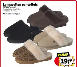 Kruidvat Lamswollen pantoffels aanbieding
