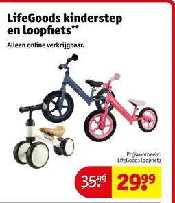 Kruidvat LifeGoods kinderstep en loopfiets aanbieding