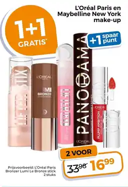 Trekpleister L'oréal paris en maybelline new york make-up aanbieding