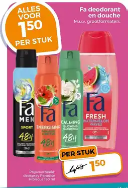 Trekpleister Fa deodorant en douche aanbieding