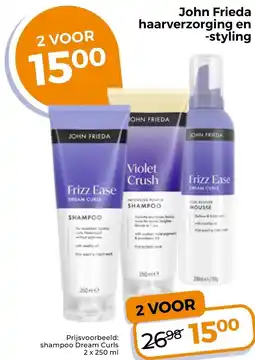 Trekpleister John frieda haarverzorging en styling aanbieding