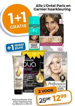 Trekpleister L'oréal paris en garnier haarkleurings aanbieding