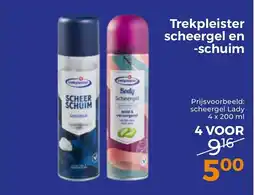 Trekpleister Trekpleister scheergel en schuim aanbieding