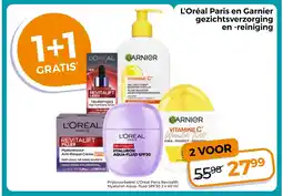 Trekpleister L'oréal paris en garnier gezichtsverzorging en reiniging aanbieding