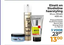 Trekpleister Elnett en studioline haarstyling aanbieding
