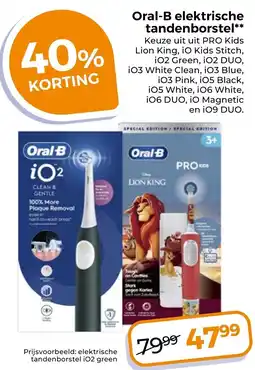 Trekpleister Oral-B elektrische tandenborstel aanbieding