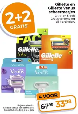 Trekpleister Gillette en gillette venus scheermesjes aanbieding