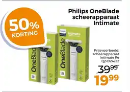 Trekpleister Philips oneblade scheerapparaat intimate aanbieding