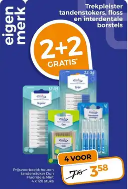 Trekpleister Trekpleister tandenstokers, floss en interdentale borstels aanbieding