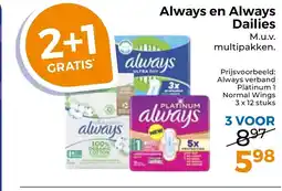 Trekpleister Always en Always Dailies aanbieding
