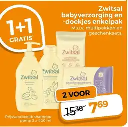 Trekpleister Zwitsal babyverzorging en doekjes enkelpak aanbieding