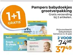Trekpleister Pampers babydoekjes grootverpakking aanbieding