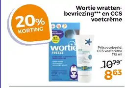 Trekpleister Wortie wratten bevriezing en CCS aanbieding