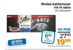 Trekpleister Sheba kattenvoer vis in saus aanbieding