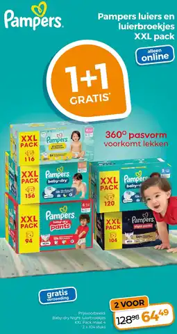 Trekpleister Pampers luiers en luierbroekjes aanbieding