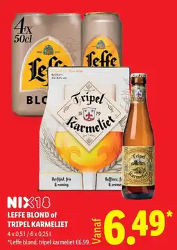 Lidl Leffe Blond of Tripel Karmeliet aanbieding