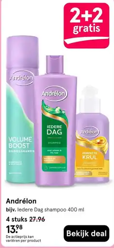 Etos Andrélon ledere Dag shampoo 400 ml aanbieding