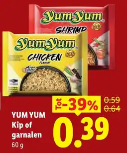 Lidl Yum Yum Kip of garnalen aanbieding