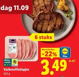 Lidl Varkensfiletlapjes aanbieding