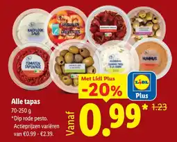 Lidl Alle tapas aanbieding