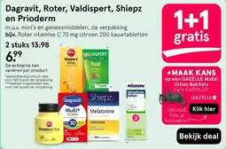 Etos Daggravit, Roter, Valdispert, Shiepz en Prioderm aanbieding