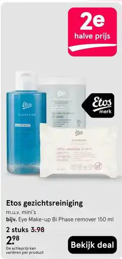Etos Etos gezichtsreiniging aanbieding