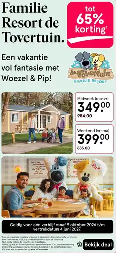 Etos Familie Resort de Tovertuin. aanbieding