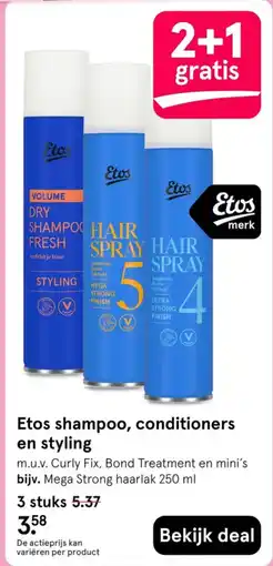Etos Etos shampoo, conditioners en styling aanbieding
