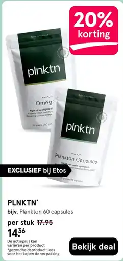 Etos plnktn plankton capsules aanbieding