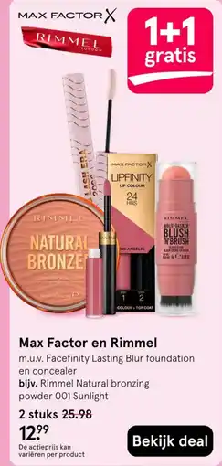 Etos Max Factor en Rimmel aanbieding