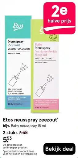 Etos Etos neusspray zeezout aanbieding