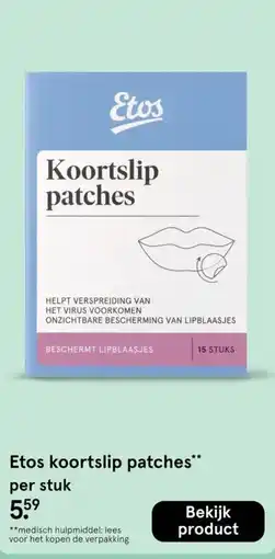 Etos Etos koortslip patches aanbieding