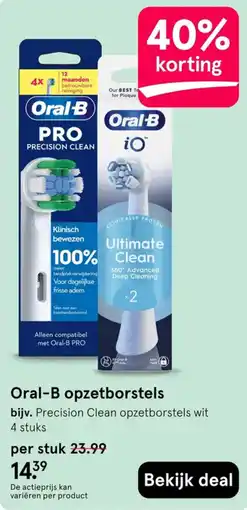 Etos Oral-B opzetborstels aanbieding