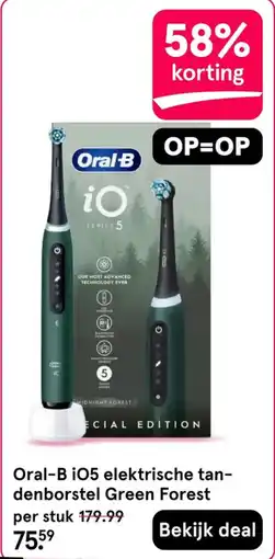 Etos Oral-B iO5 elektrische tandenborstel Green Forest aanbieding