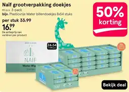 Etos Naif water billendoekjes aanbieding