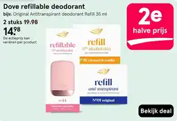 Etos Dove refillable deodorant aanbieding