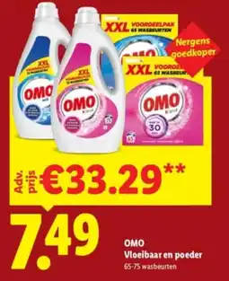 Lidl Omo Vloeibaar en poeder aanbieding
