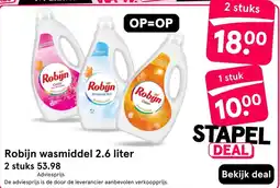 Etos Robijn wasmiddel 2.6 liter aanbieding
