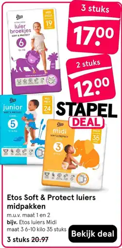 Etos Etos Soft & Protect luiers midpakken aanbieding