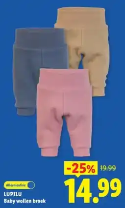 Lidl Lupilu Baby wollen broek aanbieding