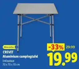 Lidl Crivit aluminium campingtafel aanbieding