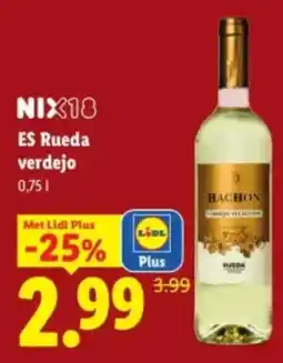 Lidl Bachon Rueda Verdejo aanbieding