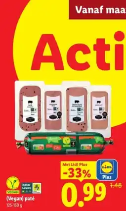Lidl (Vegan) paté aanbieding