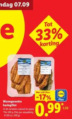 Lidl Warmgerookte haringfilet aanbieding