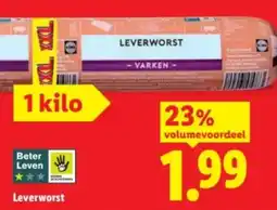 Lidl Leverworst aanbieding