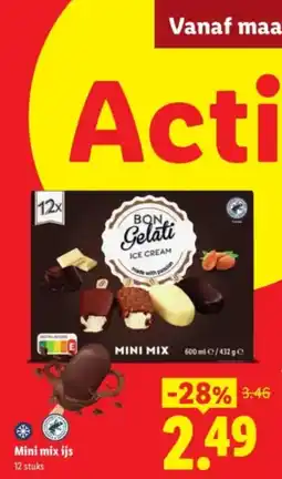 Lidl BON Gelati Mini mix ijs aanbieding