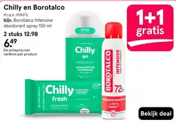 Etos Chilly en Borotalco aanbieding