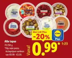 Lidl Alle tapas aanbieding